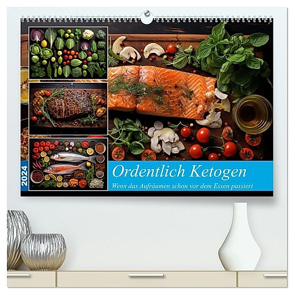 Ordentlich Ketogen (hochwertiger Premium Wandkalender 2024 DIN A2 quer), Kunstdruck in Hochglanz, Kerstin Waurick