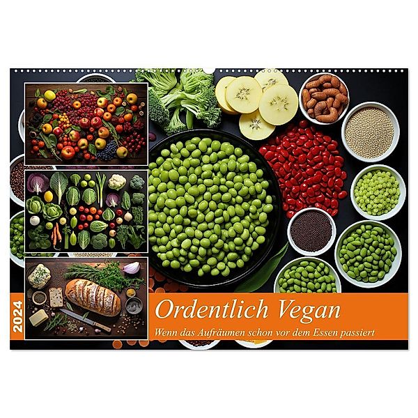 Ordentlich Vegan (Wandkalender 2024 DIN A2 quer), CALVENDO Monatskalender, Kerstin Waurick