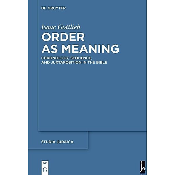 Order as Meaning / Studia Judaica Bd.109, Isaac Gottlieb