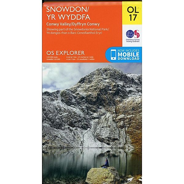 Ordnance Survey GB 25T / OL 17 / OS Explorer Map Snowdon/Yr Wyddfa