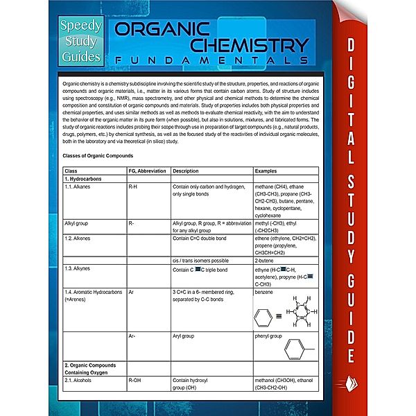 Organic Chemistry Fundamentals (Speedy Study Guides) / Dot EDU, Speedy Publishing