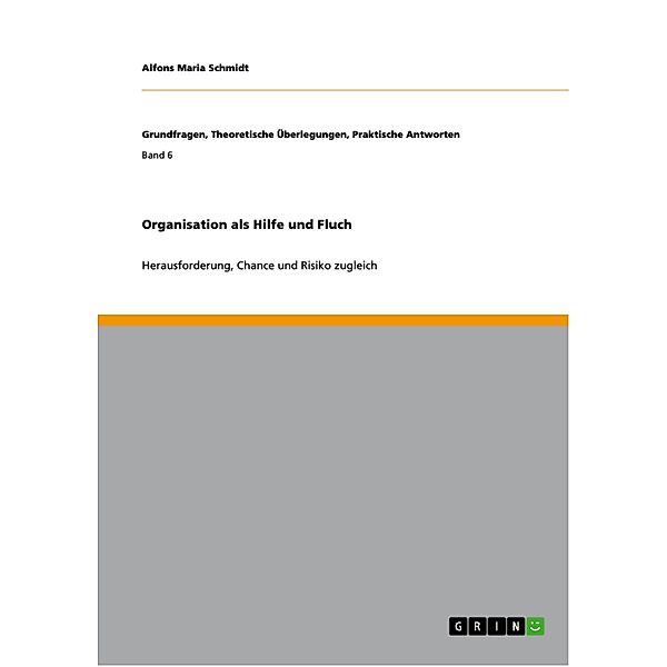 Organisation als Hilfe und Fluch / Grundfragen, Theoretische Überlegungen, Praktische Antworten Bd.Band 6, Alfons Maria Schmidt