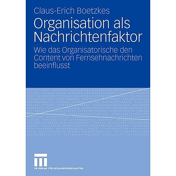 Organisation als Nachrichtenfaktor, Claus-Erich Boetzkes