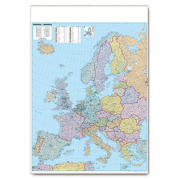 Organisations- und Straßenkarte Europa, Planokarte