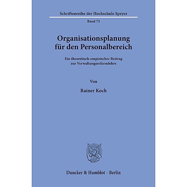 Organisationsplanung für den Personalbereich., Rainer Koch