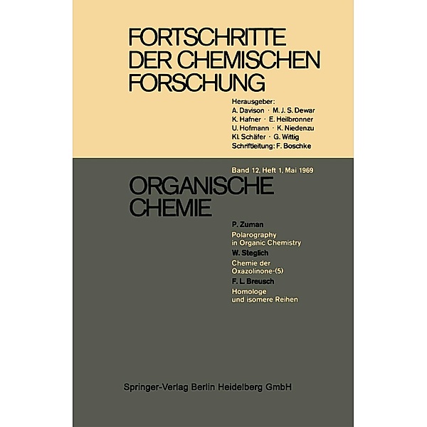 Organische Chemie / Topics in Current Chemistry Bd.12/1, P. Zuman, W. Steglich, F. L. Breusch
