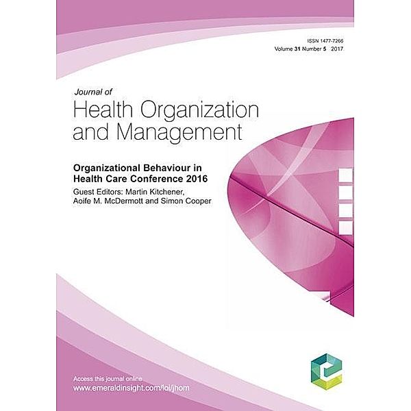 Organizational Behaviour in Health Care Conference 2016