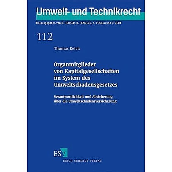 Organmitglieder von Kapitalgesellschaften im System des Umweltschadensgesetzes, Thomas Keich