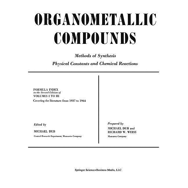 Organometallic Compounds / Gmelin Handbook of Inorganic and Organometallic Chemistry - 8th edition