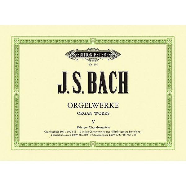 Orgelwerke - Band 5: Kürzere Choralvorspiele, Johann Sebastian Bach