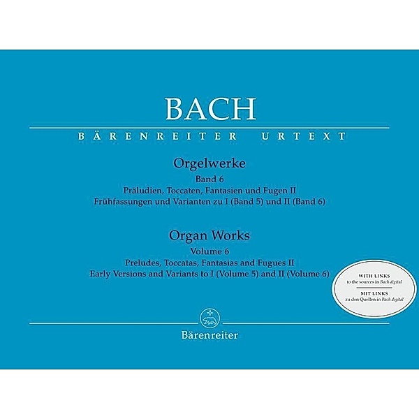 Orgelwerke, Partitur, Johann Sebastian Bach