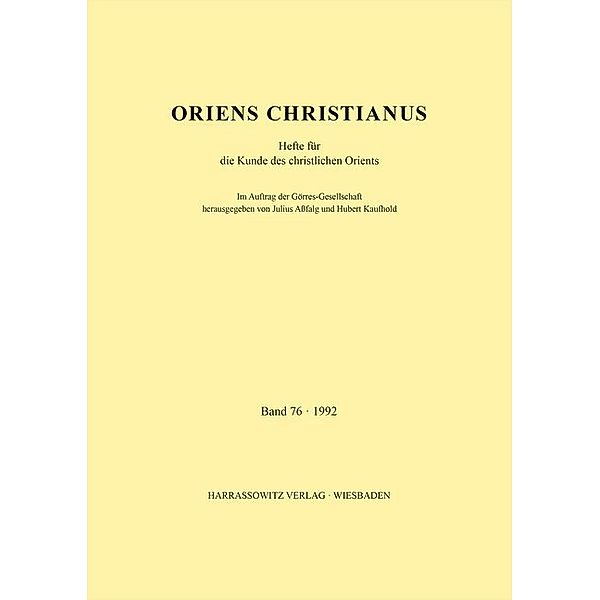 Oriens Christianus 76 (1992)