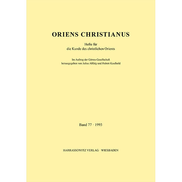 Oriens Christianus 77 (1993)