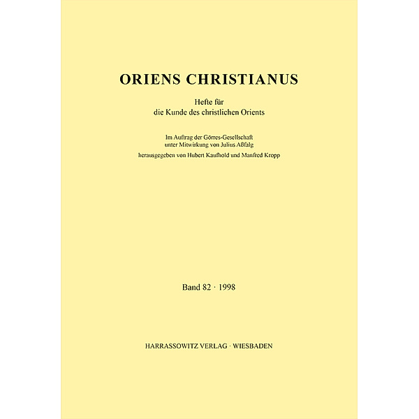 Oriens Christianus 82 (1998)