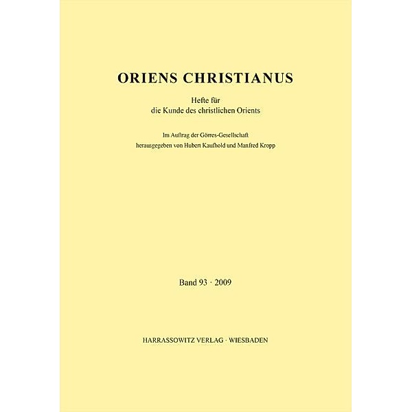 Oriens Christianus 93 (2009)
