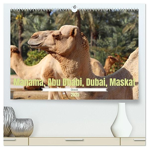 Orient - Manama, Abu Dhabi, Dubai, Maskat (hochwertiger Premium Wandkalender 2025 DIN A2 quer), Kunstdruck in Hochglanz, Calvendo, Denise Graupner