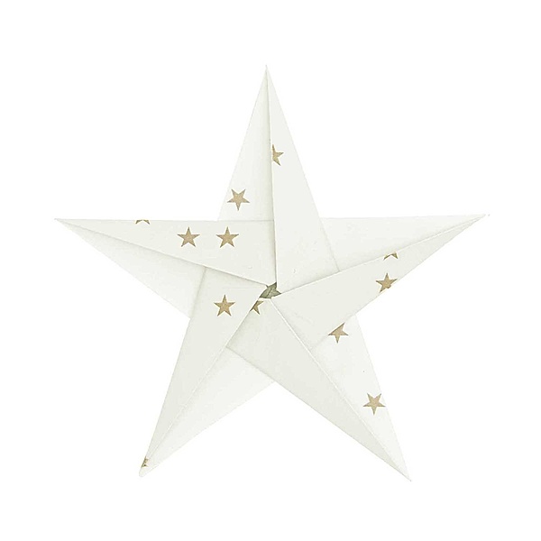 Origami 15x15 cm Sterne weiß/gold FSC MIX 32 Blatt, 130 g/m²