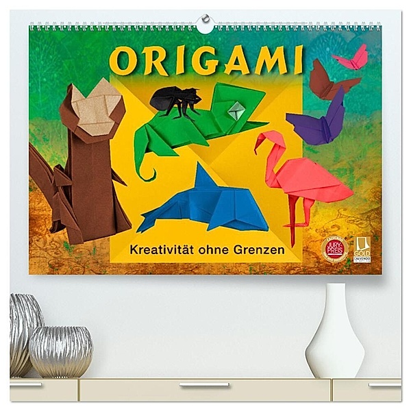 ORIGAMI - Kreativität ohne Grenzen (hochwertiger Premium Wandkalender 2024 DIN A2 quer), Kunstdruck in Hochglanz, Marion Krätschmer