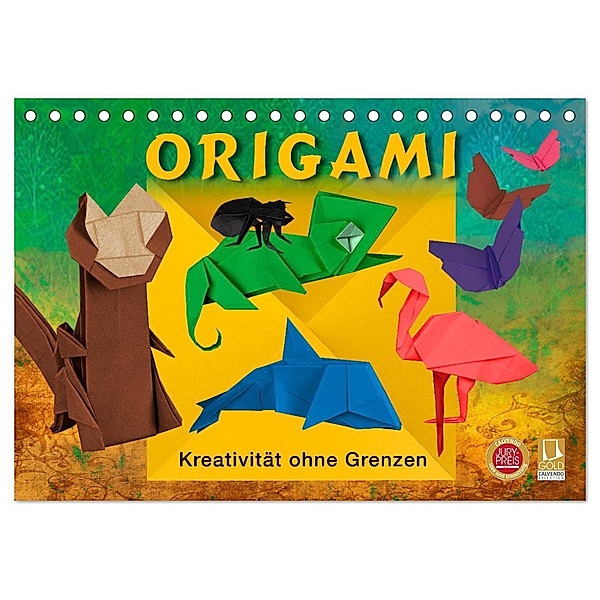 ORIGAMI - Kreativität ohne Grenzen (Tischkalender 2024 DIN A5 quer), CALVENDO Monatskalender, Marion Krätschmer