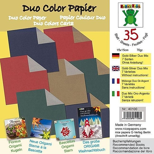Origamipapier Duo Gold-Silber