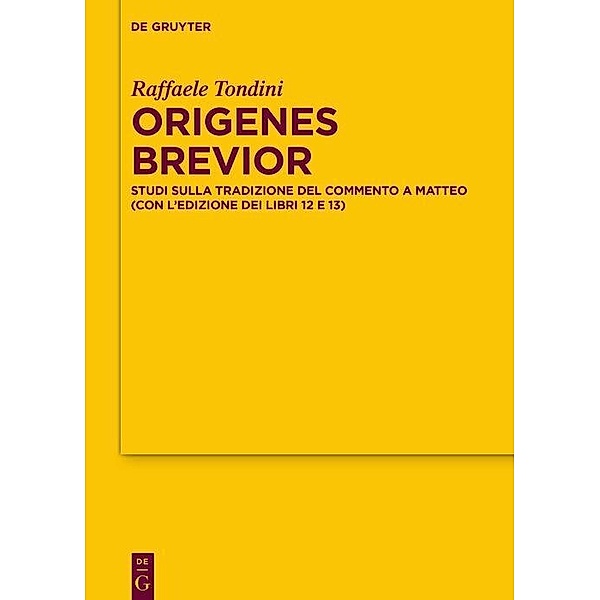 Origenes brevior, Raffaele Tondini