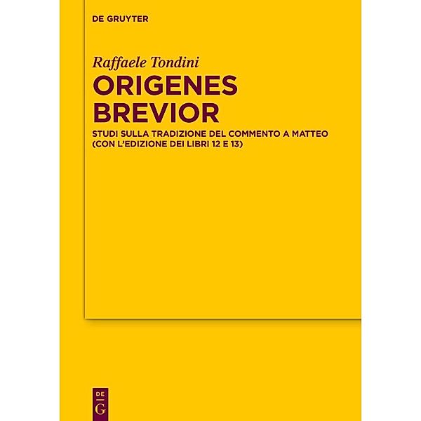 Origenes brevior, Raffaele Tondini