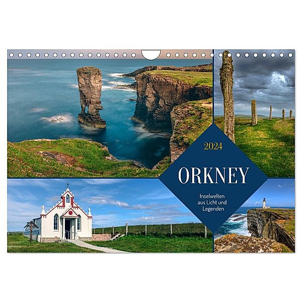 Orkney, Inselwelten aus Licht und Legenden. (Wandkalender 2024 DIN A4 quer), CALVENDO Monatskalender, Calvendo, Joana Kruse