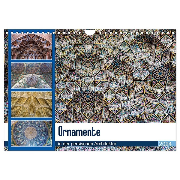 Ornamente in der persischen Architektur (Wandkalender 2024 DIN A4 quer), CALVENDO Monatskalender, Thomas Leonhardy