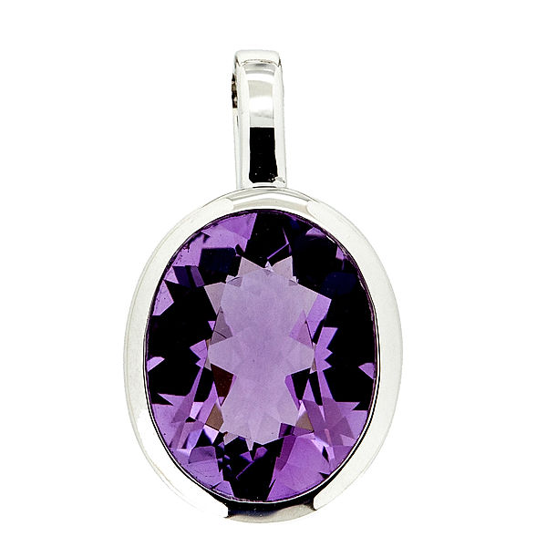 Orolino Anhänger 585/- Gold Amethyst lila 1,7cm Glänzend