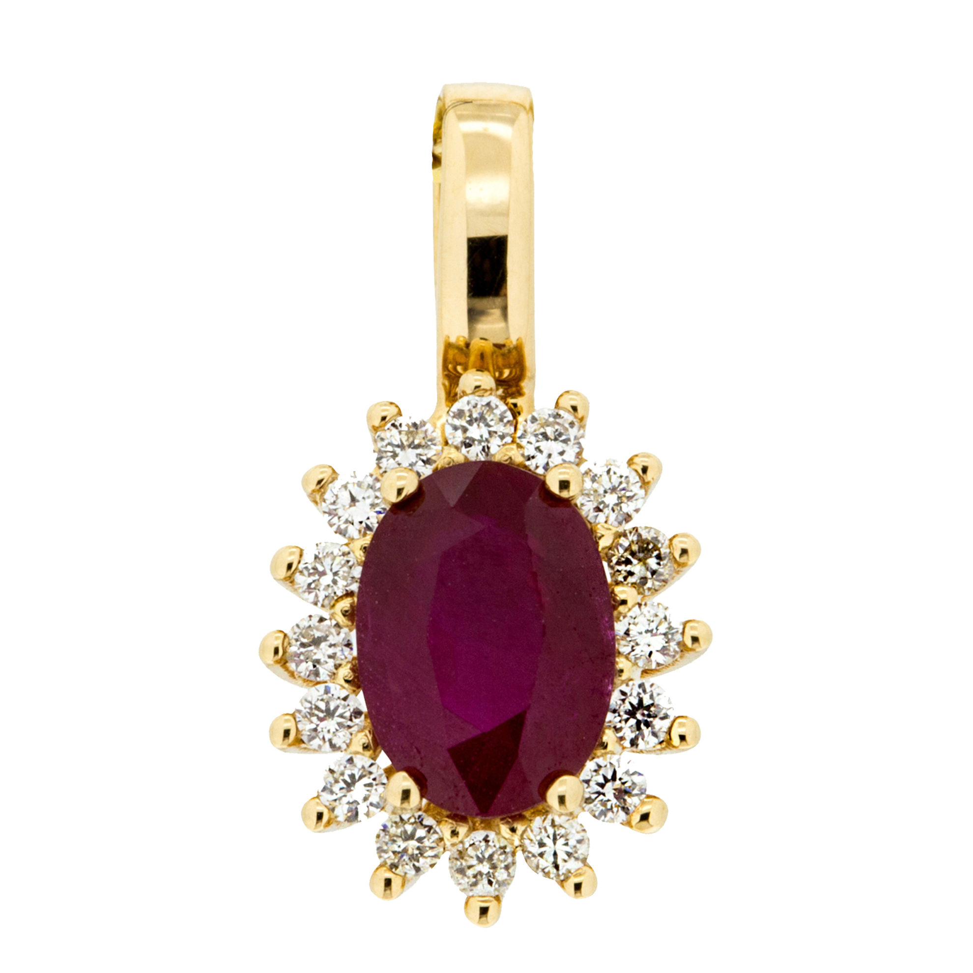 Orolino Anhänger 585 - Gold Rubin rot 1,7cm Glänzend 0,16ct. | Weltbild.de