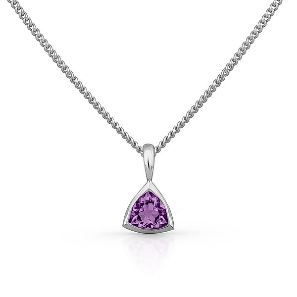 Orolino Anhänger mit Kette 585/- Gold Amethyst lila 42/45cm Glänzend