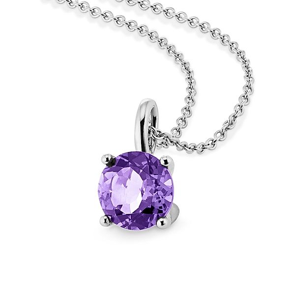 Orolino Anhänger mit Kette 585/- Gold Amethyst lila 42+3cm Glänzend