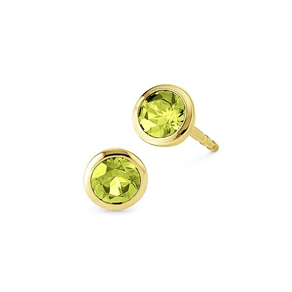 Orolino Ohrstecker 585/- Gold Peridot grün 1,2cm Glänzend