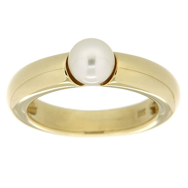 Orolino Ring 585/- Gold Akoya Zuchtperle Glänzend (Größe: 053 (16,9))