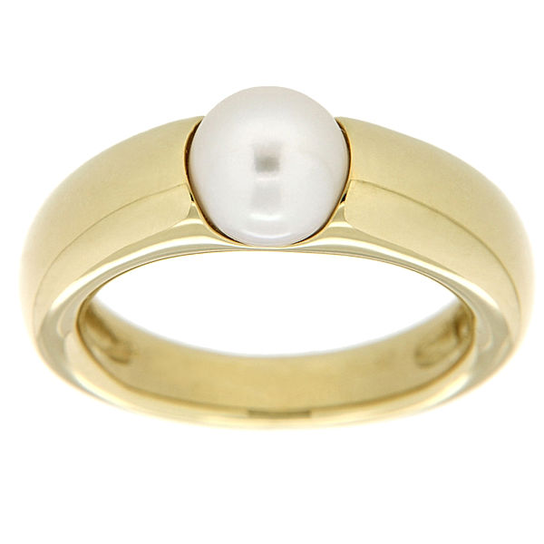 Orolino Ring 585/- Gold Akoya Zuchtperle weiß Glänzend (Größe: 056 (17,8))