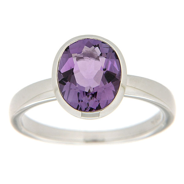 Orolino Ring 585/- Gold Amethyst lila Glänzend (Größe: 058 (18,5))