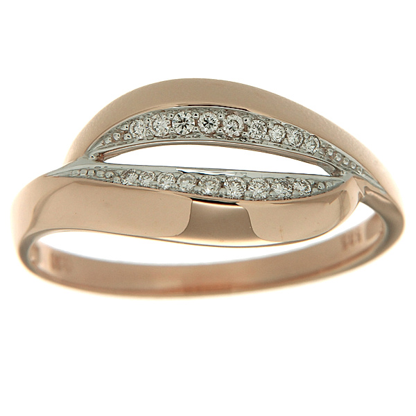 Orolino Ring 585/- Gold Brillant weiß Glänzend 0.1000 Karat (Größe: 056 (17,8))