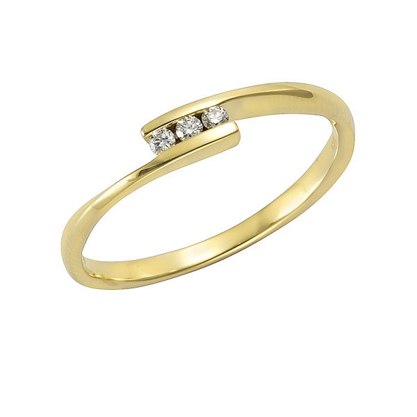 Orolino Ring 585/- Gold Brillant weiß Glänzend 0,06ct. (Größe: 056 (17,8))
