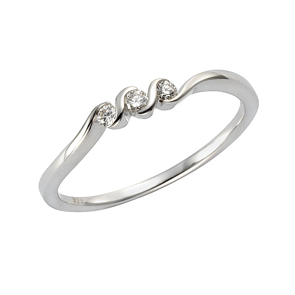 Orolino Ring 585/- Gold Brillant weiß Glänzend 0,10ct. (Größe: 050 (15,9))
