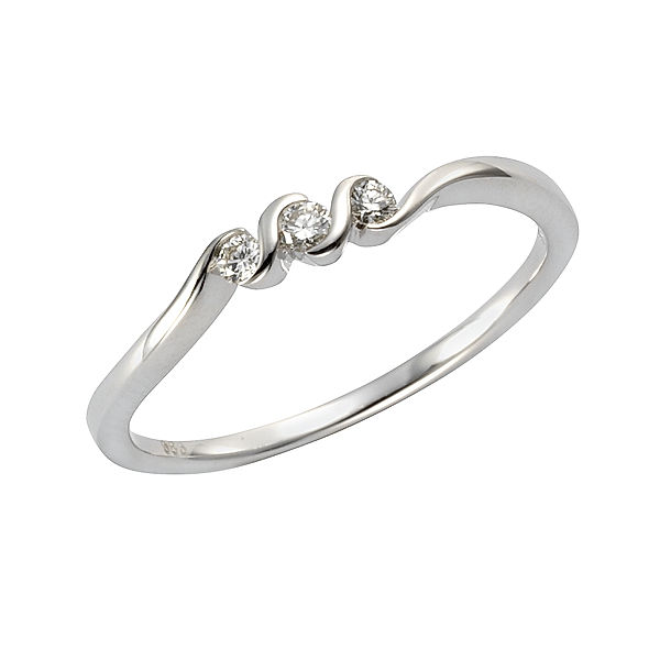 Orolino Ring 585/- Gold Brillant weiß Glänzend 0,10ct. (Größe: 060 (19,1))
