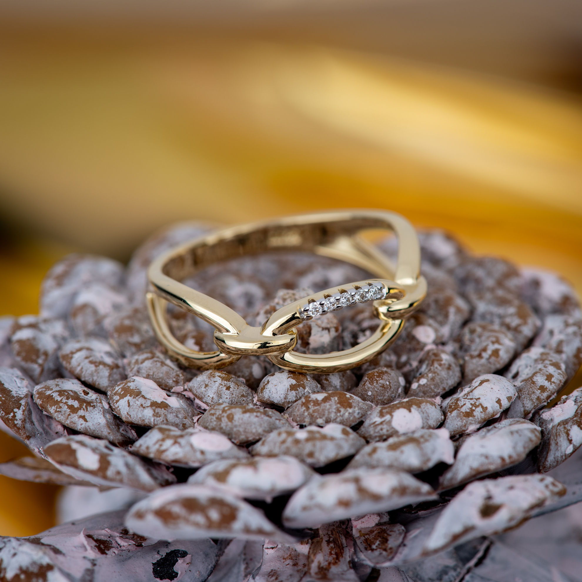 Orolino Ring 585 - Gold Brillant weiß Glänzend 0,025ct. Größe: 054 17,2