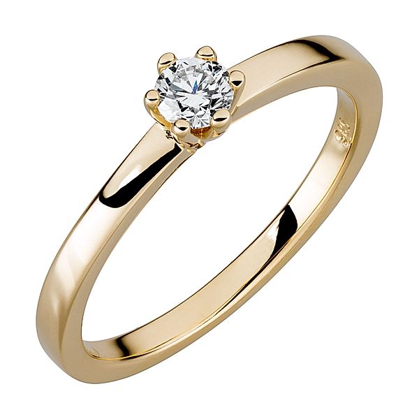 Orolino Ring 585/- Gold Brillant weiß Glänzend 0,25ct. (Größe: 056 (17,8))