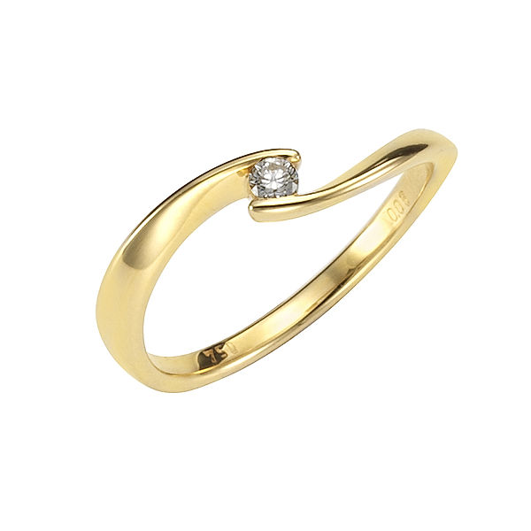 Orolino Ring 750/- Gold Brillant weiß Glänzend 0,06ct. (Größe: 052 (16,6))