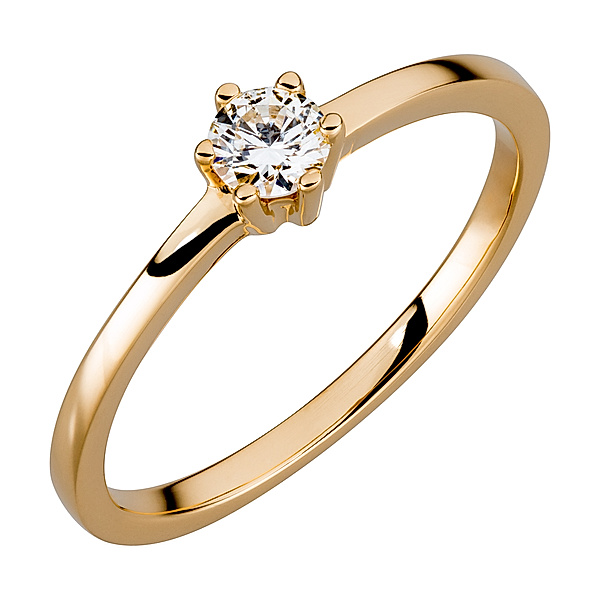 Orolino Ring 750/- Gold Brillant weiß Glänzend 0,25ct. (Größe: 056 (17,8))