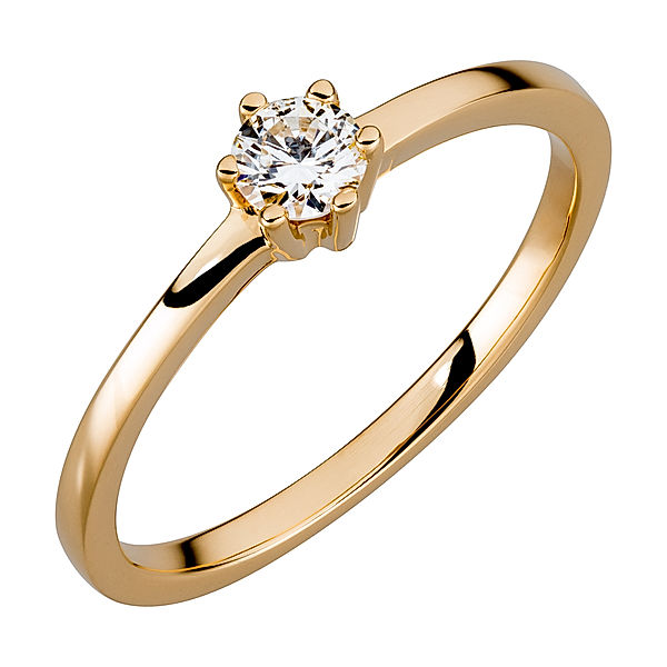 Orolino Ring 750/- Gold Brillant weiß Glänzend 0,25ct. (Größe: 054 (17,2))