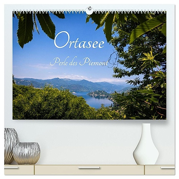 Ortasee - Perle des Piemont (hochwertiger Premium Wandkalender 2024 DIN A2 quer), Kunstdruck in Hochglanz, Reinhard Müller