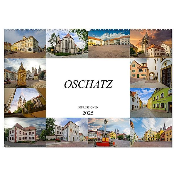 Oschatz Impressionen (Wandkalender 2025 DIN A2 quer), CALVENDO Monatskalender, Calvendo, Dirk Meutzner