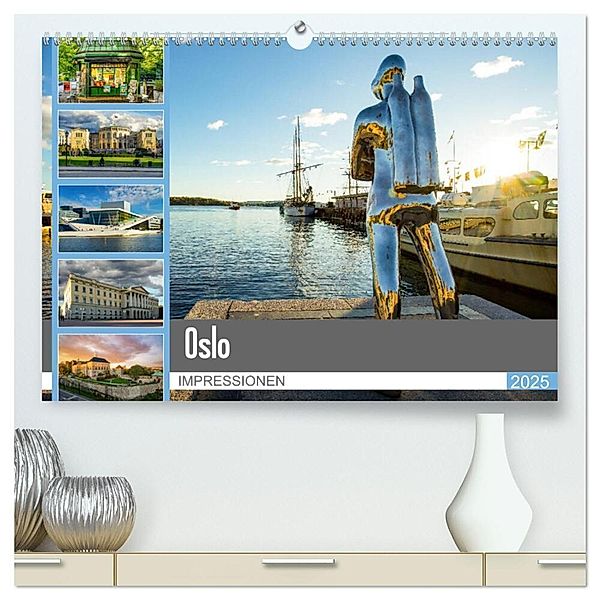 Oslo Impressionen (hochwertiger Premium Wandkalender 2025 DIN A2 quer), Kunstdruck in Hochglanz, Calvendo, Dirk Meutzner