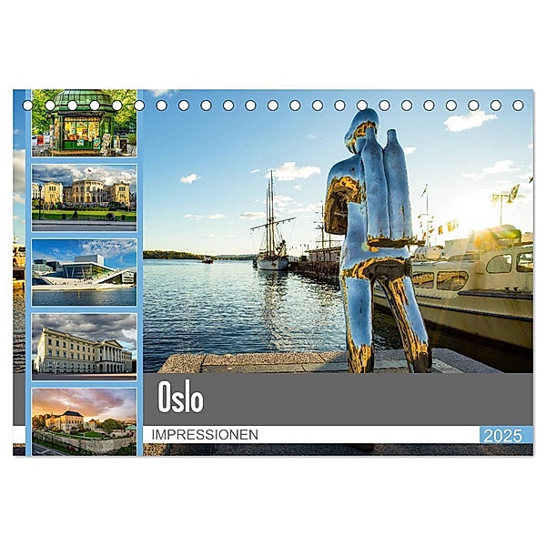 Oslo Impressionen (Tischkalender 2025 DIN A5 quer), CALVENDO Monatskalender, Calvendo, Dirk Meutzner