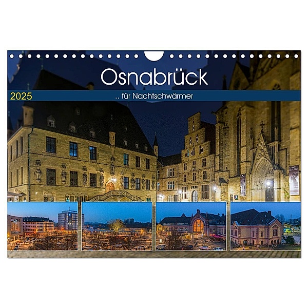 Osnabrück für Nachtschwärmer (Wandkalender 2025 DIN A4 quer), CALVENDO Monatskalender, Calvendo, Trancerapid Photography